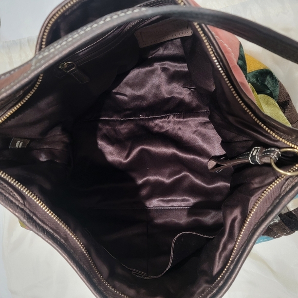 Coach Ltd Edition Multicolor Suede/Velvet Patchwork Ergo Hobo Bag - Picture 2 of 8